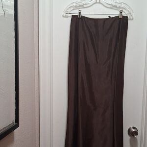 Carmen Marc Valvo Chocolate Maxi Skirt